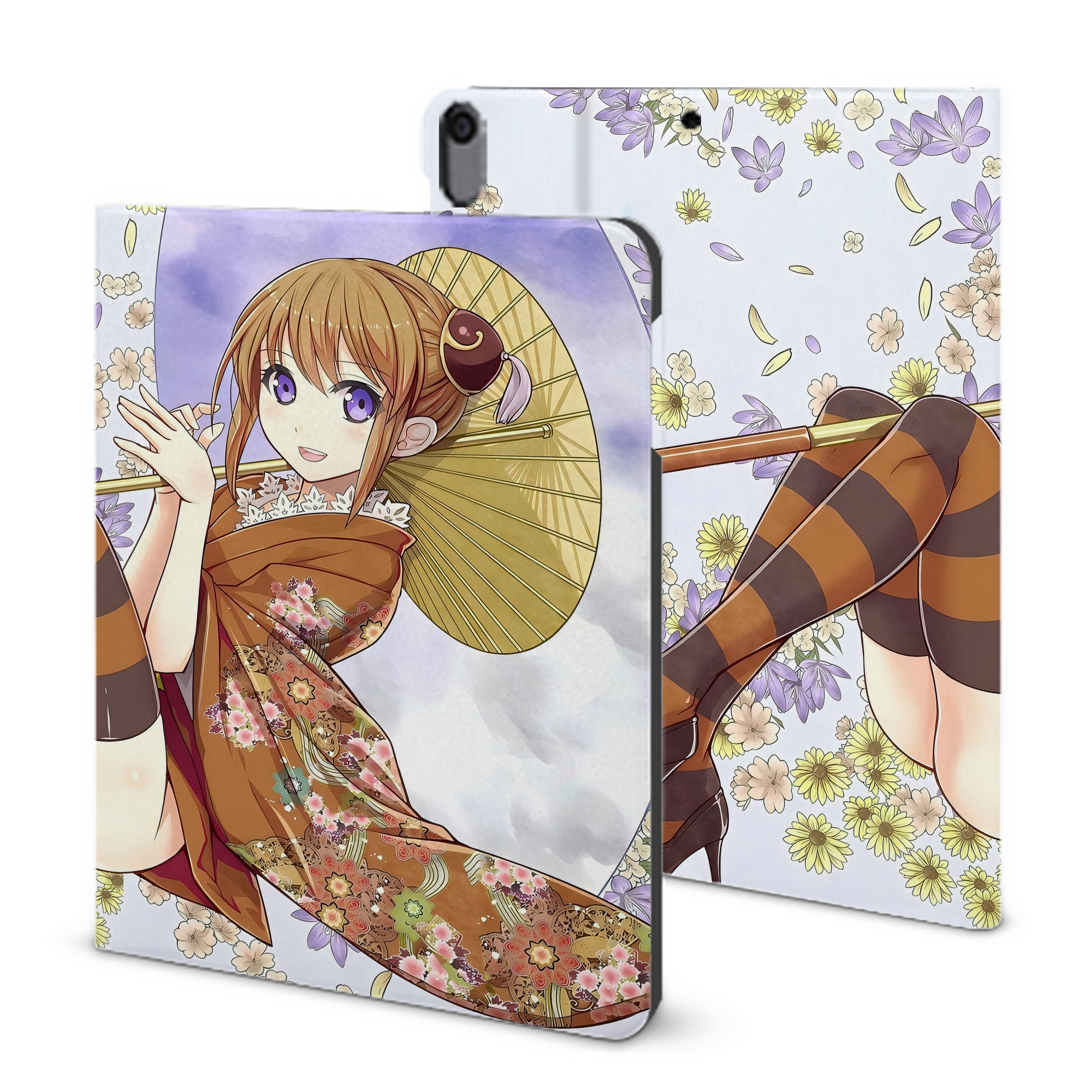 ぎんたま 坂田銀時（さかたぎんとき） 神楽 志村新八（しむら しんぱち） GINTAMA Sakata Gintoki Kagura Shimura Shinpachi IPad ケース ブック型 PUレザー TPU 耐衝撃 軽量 薄型 ペン収納なし 全面保護 IPad 各モデル対応